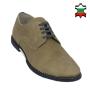 Men's grey nubuck leather shoes 33556