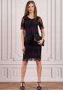 Women's lace burgundy dress with black lining Avangard