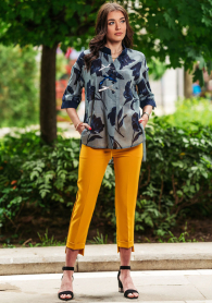 Women's set of shirt and pants color mustard Avangard