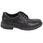 Men's black leather shoes with leather lining 32802