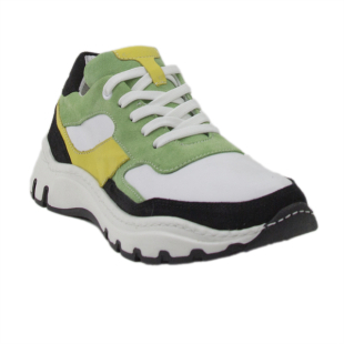 Adidași de damă în bej, verde și negru 0223-003