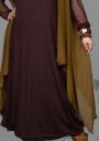 Макси рокля от тюл с подплата и асиметричен елек ILINA Fashion