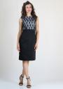 High waist elegant dress with lace RUMENA