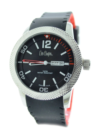 Мъжки часовник в черен и червен цвят Lee Cooper LC-30G-D