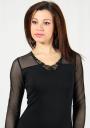 Rochie negră cu dantelă şi tul BF RUMENA