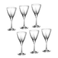 Set of 6 Italian glass wine glasses 620102