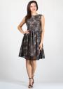 Black roses lace dress with pale pink lining RUMENA