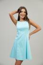 Rochie de dama albastra din material de bumbac 72107-401