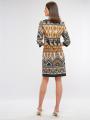 Women's dress in mustard color of flowers 8170
