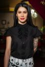 Women's suit made of black shirt with lace and black skirt Avangard