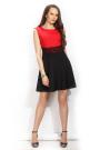 Rochie dantelă în roșu și negru