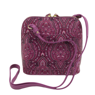 Casual women's bag in purple motifs 855-105
