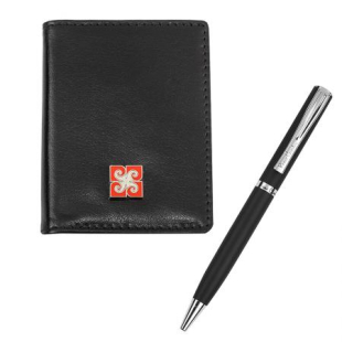 Подаръчен комплект от химикал и калъф за документи PCS-0002