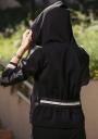Black Sports jacket with hood Avangard