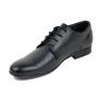 Men's black leather evening shoes with ties