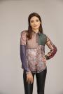 Multicolored women's long-sleeved shirt Radeks