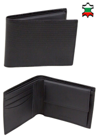 Men's black leather wallet 32886