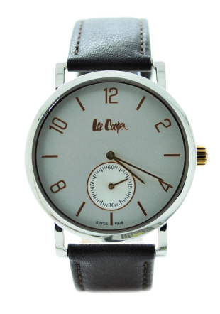 Мъжки часовник с отделен секундарник и кожена каишка Lee Cooper LC-38G-B