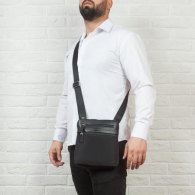 Men's leather bag medium size LF12M