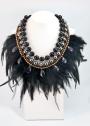 Колие с перли, пера и черен оникс Dannyra Jewels