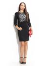 Black dress with white covered with lace