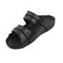 Comfortable black women's slippers with velcro 406BLACK