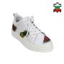 Women's white leather trainers with fruits 19171