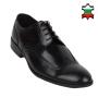 Men's black leather evening shoes 33165