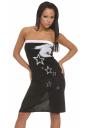 Rochie neagra tricotata, tip bustiera Z-08