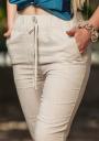Women's set of floral tunic and beige pants Avangard