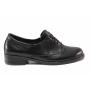 Women's shoes made of genuine leather in black color with anatomical sole 21043