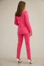 Women's pink suit with fitted jacket and trousers 62003-709 -42208-709