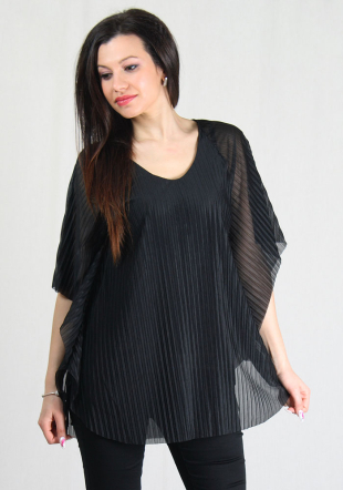 Elegant black wide cut tunic BF RUMENA