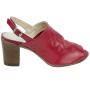 Women's red leather sandals