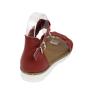 Women's red leather sandals 33665