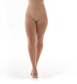 Colanti maxi de culoare bej plin cu toc 1008
