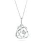 Silver necklace with zircons JT8288N Swan