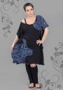 Рокля за макси дами с дънкова апликация ILINA Fashion