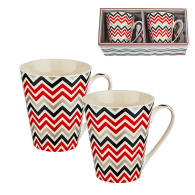 Set due cesti de cafea sau ceai cu decor New Wish