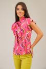 Bluză de damă elegantă cu guler polo 82131-733