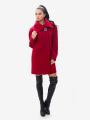 Elegant coat in red with belt 11710/2