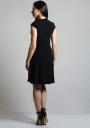 Women's black dress with scarf-neck RUMENA