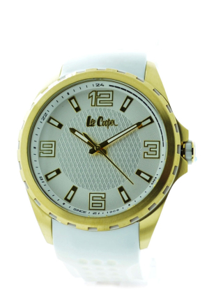 Златист дамски часовник със силиконова каишка Lee Cooper LC-21L-F