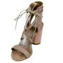 Women's pale pink leather sandals 33895
