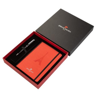 Organizer gift set of notebook and pen red color PCZ02