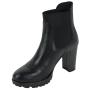 Women's leather elegant boots with side elastics
