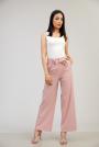 Women's cropped wide-leg pants in powder color 62201-701