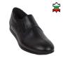 Men's black leather shoes 33640