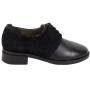 Women's black leather shoes 32978