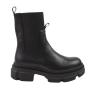 Дамски боти естествена черна кожа набук с ластик TIFFANY04BLACK
